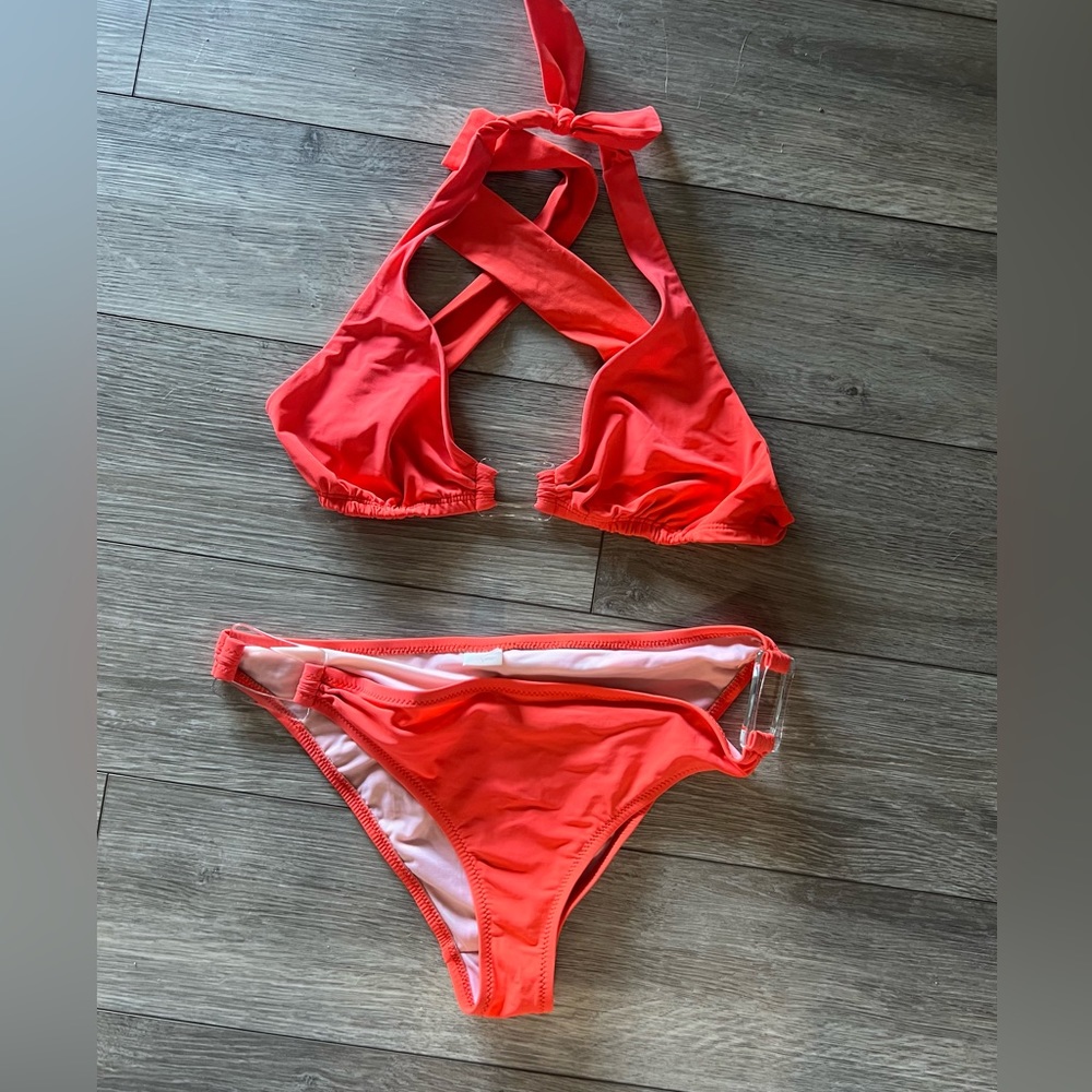 Lisa Curran bikini, tangerine, size large